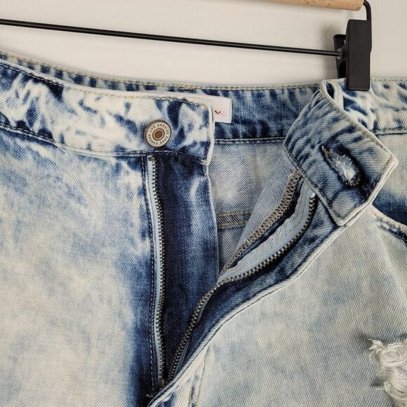 KanCan Monty Ultra High Rise Shorts Distressed Light Blue Size 2XL - Picture 7 of 11